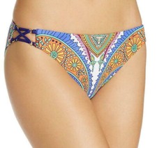 NWT 82 TRINA TURK PACIFIC PAISLEY ORANGE BLUE STRAPPY BIKINI BOTTOMS 2