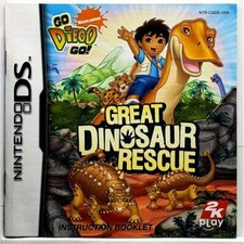 Manual Only Go Diego Go Great Dinosaur Rescue Nintendo DS Authentic