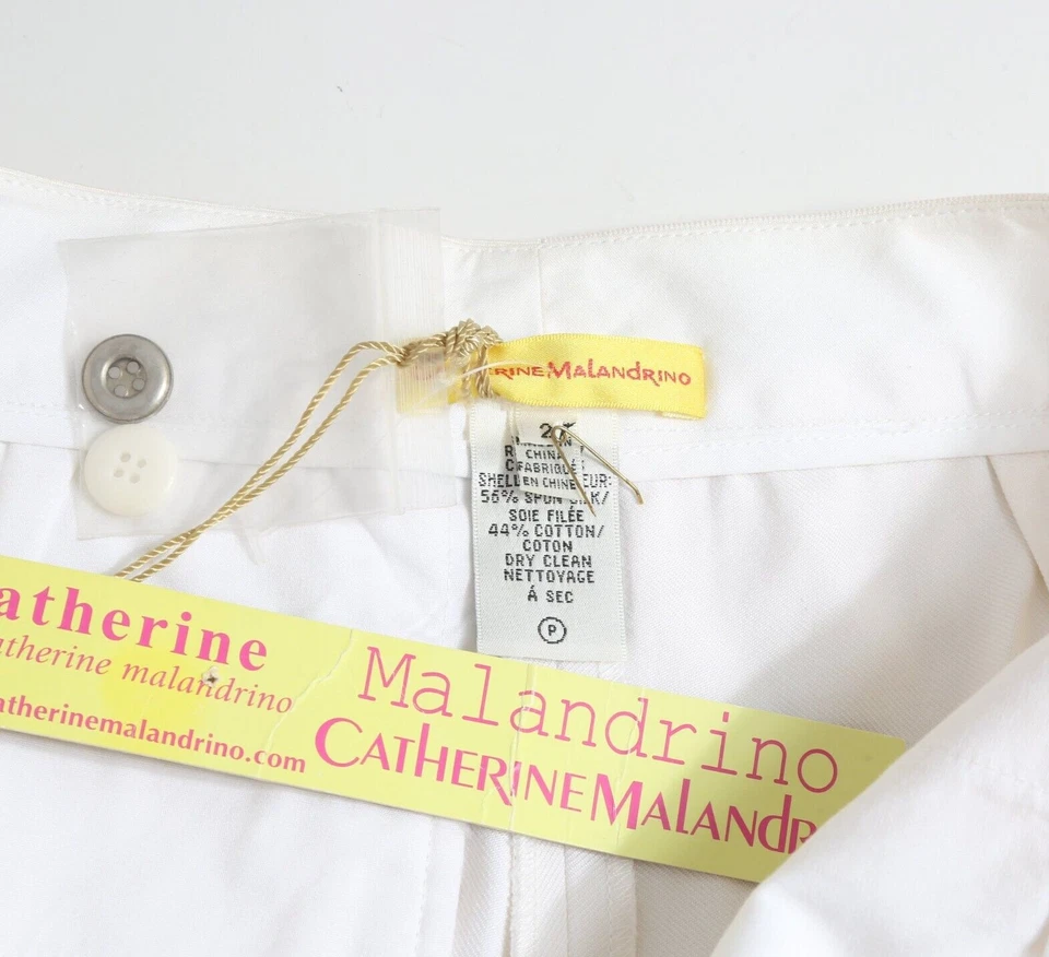 Catherine Malandrino White Eyelet Lace Side Stripe Shorts Womens Size 2 XS NWT - Image 3 of 4