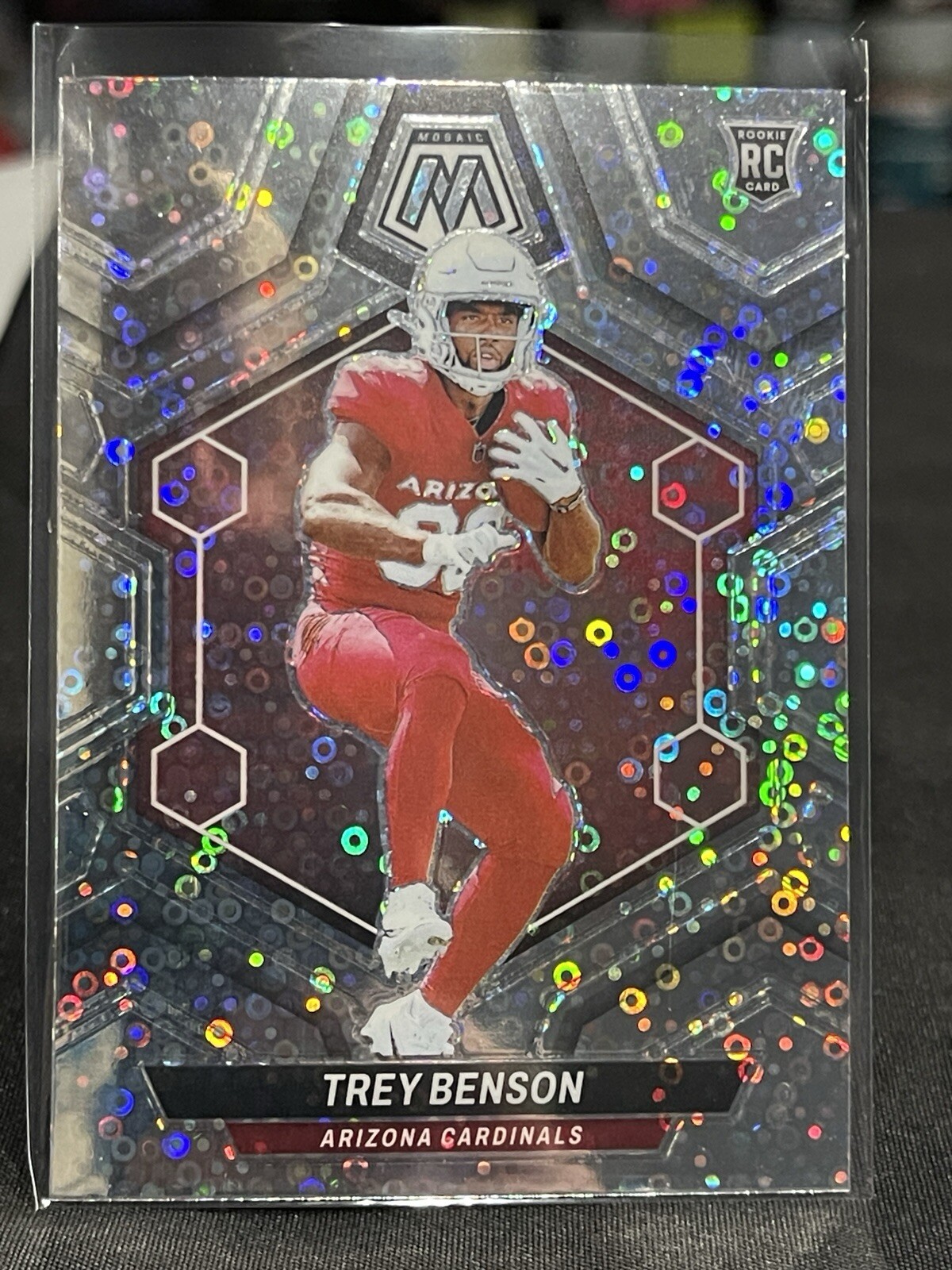 2024 Panini Mosaic- Rookie No Huddle Prism -#360 Trey Benson (RC) - Cardinals