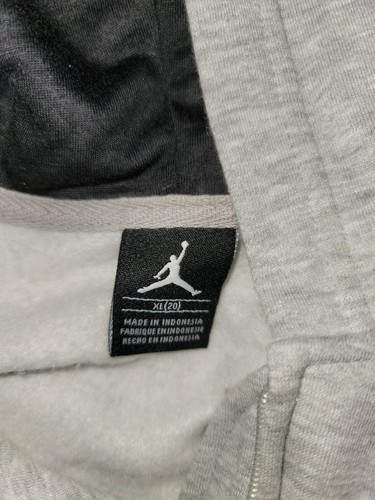 Jordan Size XL(20) Youth Gey Athletic Full Zip Hoodie Sportswear Jacket - Picture 4 of 5