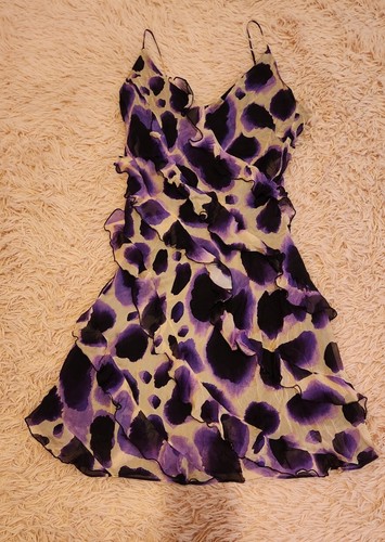 RAT & BOA Vale Ruffle Min iDress in Purple Print XS - Picture 8 of 17