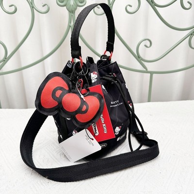 Unbenutzte LeSportsac Hello Kitty Schultertasche mit Band zum Binden NEU JAPAN