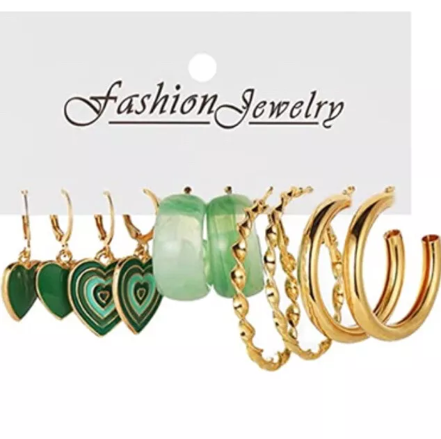 Dangle hoop 2024 earrings set
