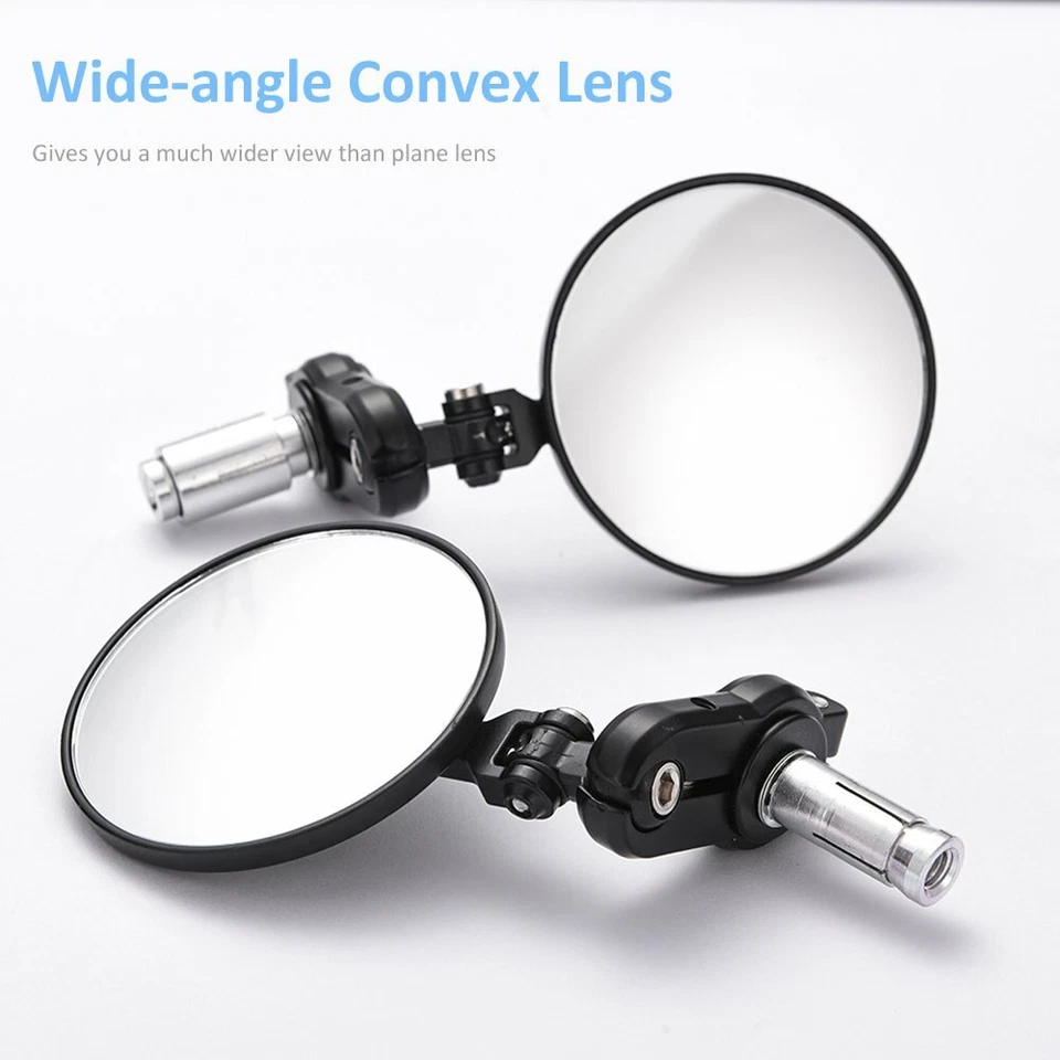 For SUZUKI DRZ400 Black Foldable Motorcycle CNC 7/8" Bar End Mirrors Rearview US - Image 2 of 4