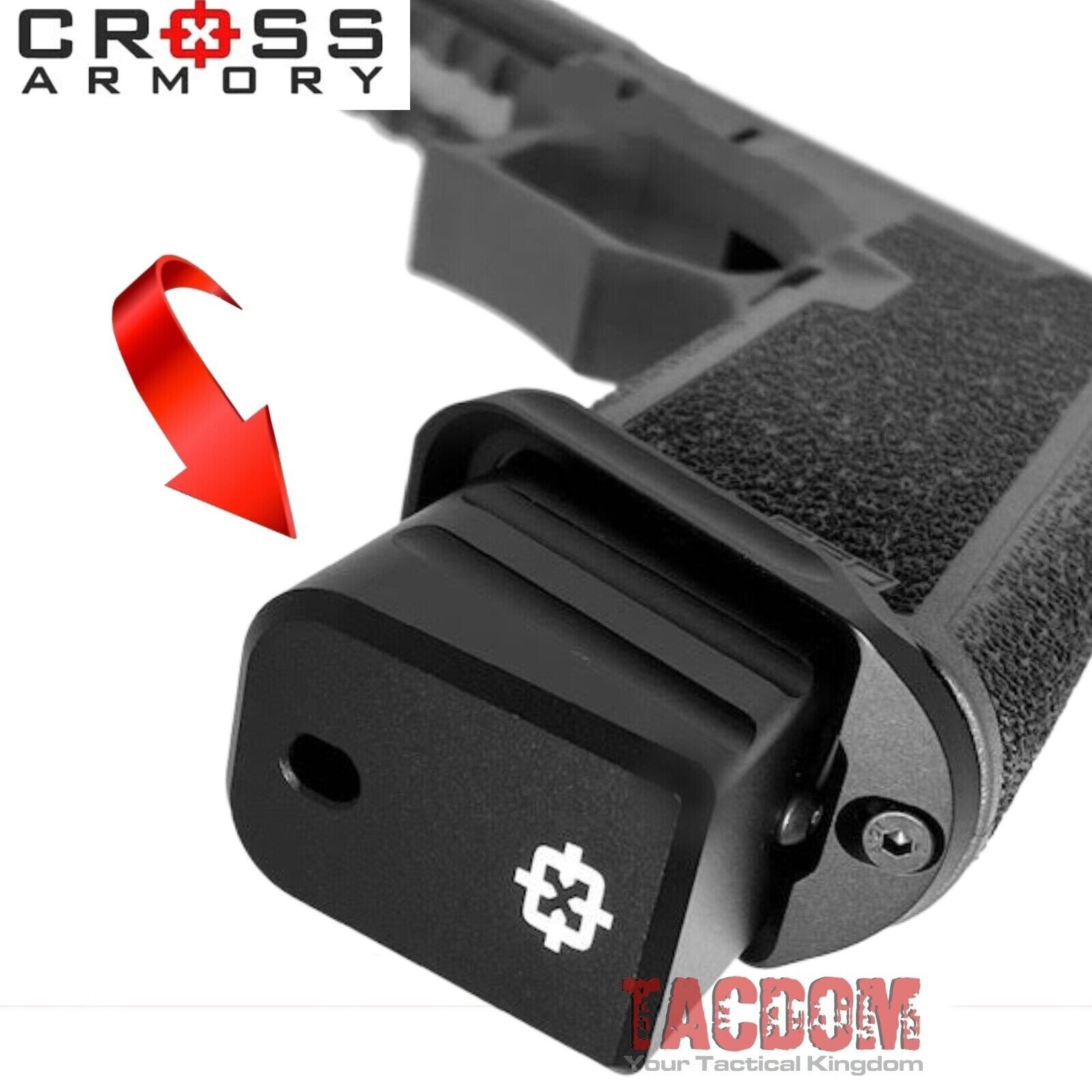 Cross Armory BLACK +0 Grip Extension base Pad plate Magazine for GL0CK 19 23 32