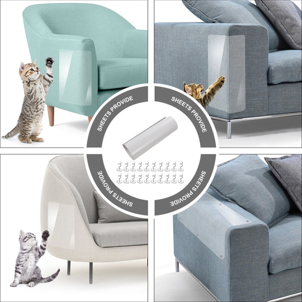 6 Pcs Deterrent Training Tape Cat Scratch Couch Guards Stickers Shield