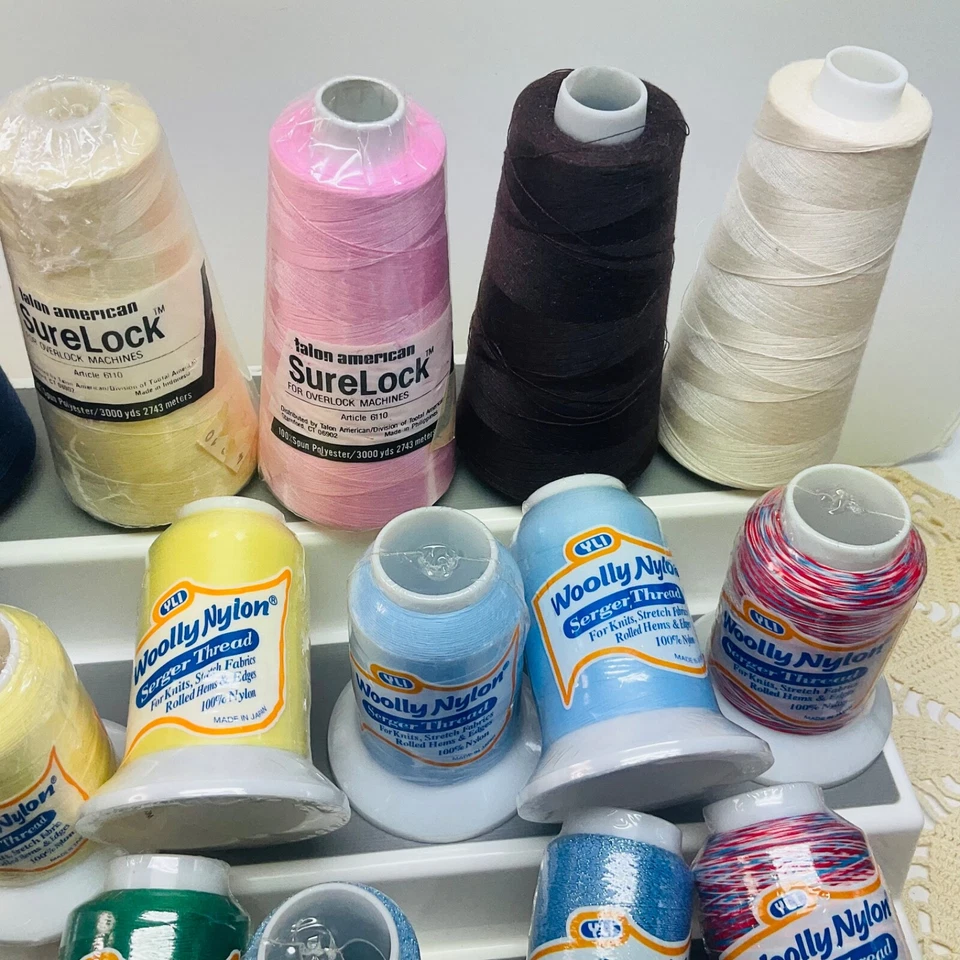 Woolly Nylon/TalonAmericanThread Hand/Overlock Machine Sewing NIP Lot of 19 - Image 4 of 4