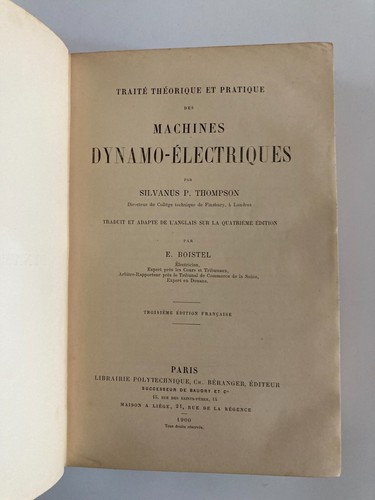 Machines dynamo-électriques - Silvanus Thompson - 1900 - Béranger - Bon état - Picture 9 of 18