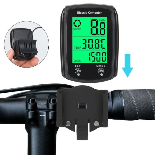 Bike Bicycle Speedometer Cycle Digital Odometer Computer Waterproof LCD Wired US - Picture 6 of 14