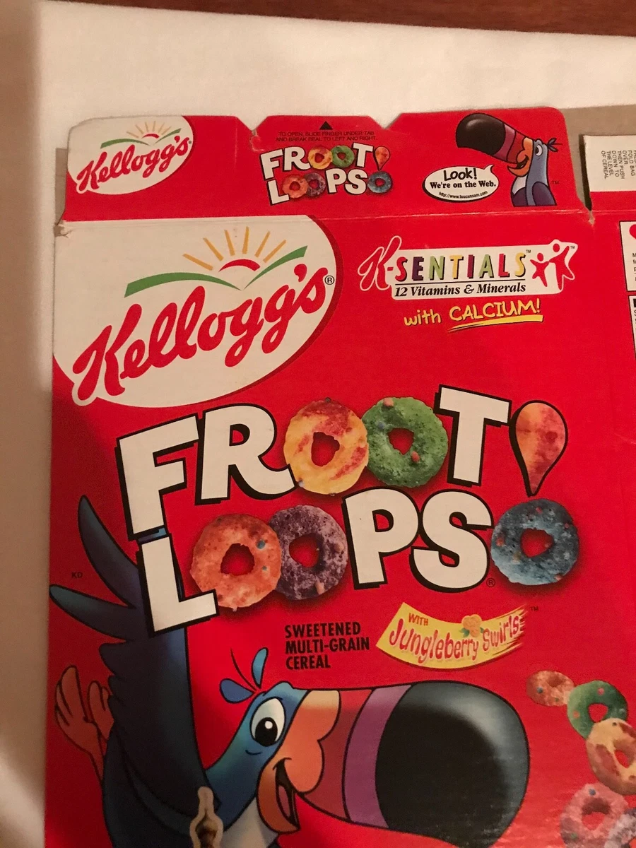 Kelloggs Froot Loops 1999 Cereal Box Sesame Street Ernie & Bert Empty  Flattened | eBay