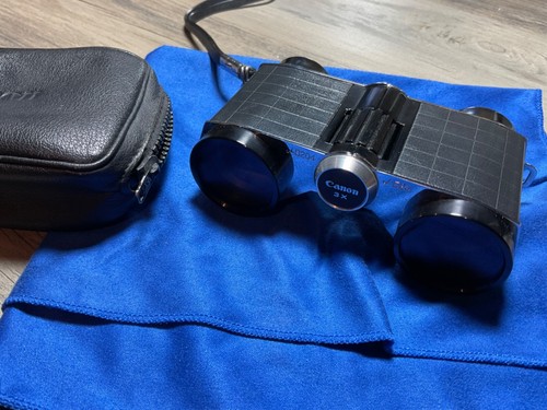 Canon 3X Spectra Coated Binoculars with case/Vintage very good condition!