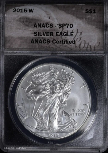 2015 W $1 American Silver Eagle ANACS SP 70 (BU Uncirculated) ASE