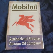 8"X12" Metal Sign Man Cave Garage Bar Gas Station Wall Art Oil Pegasus Mobiloil