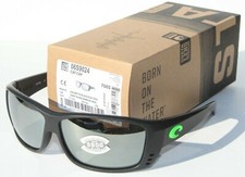 COSTA DEL MAR Cat Cay 580G POLARIZED Sunglasses Matte Black Green/Silver Mir NEW