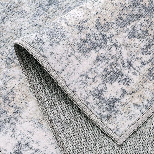 Blue Grey Area Rug 9x12 Abstract Indoor Living Room 9'x12' Abstract Blue Grey - Afbeelding 7 van 7
