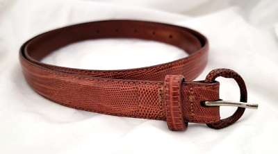 Ralph Lauren Brown Genuine Lizard Skin Leather Made in Italy  display picture 3