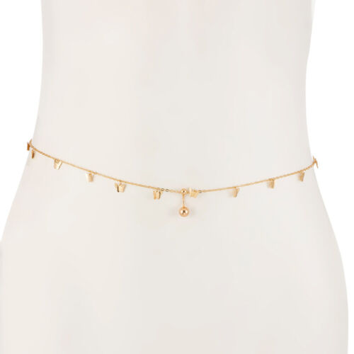 Belly Chain Waist Body Gold Silver Butterfly Bilayer Tassels Bikini Jewelry Belt - Picture 11 of 42