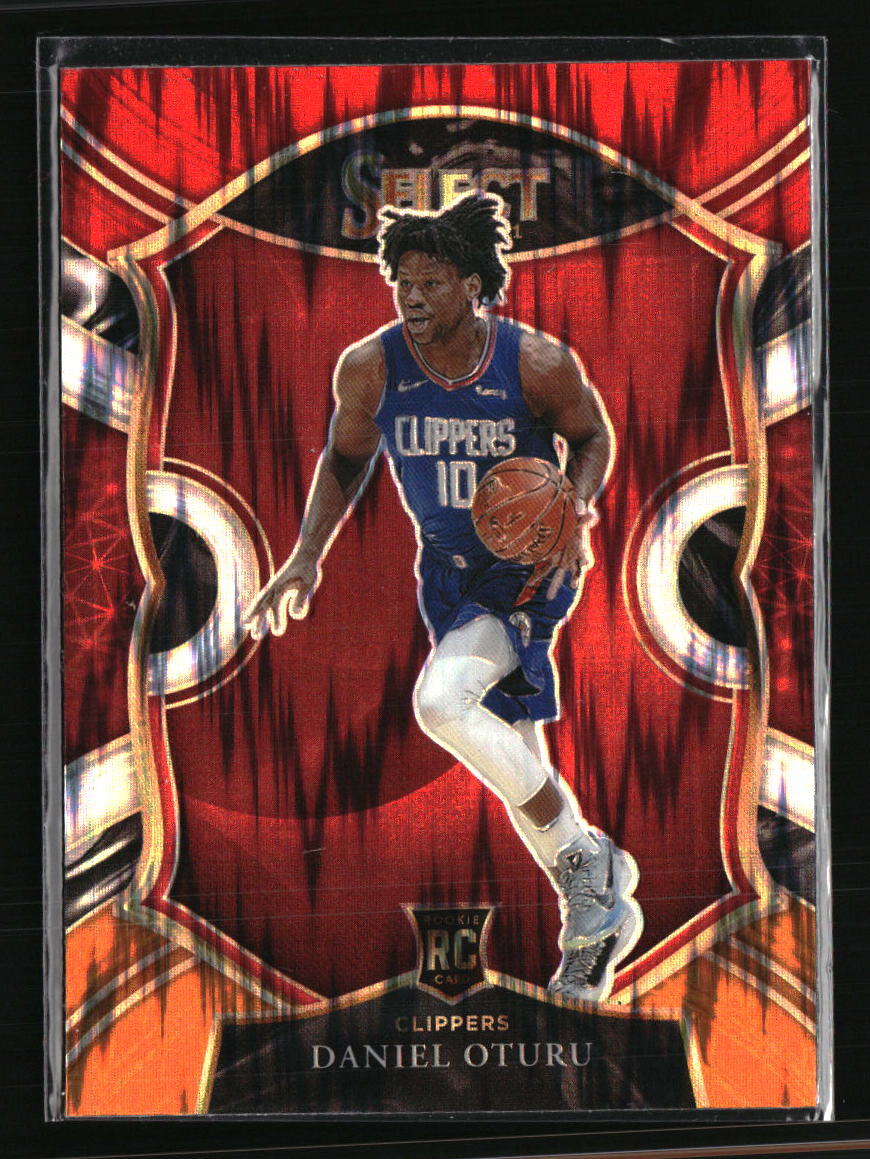 Daniel Oturu 2020 Select Prizms Red White Orange Flash #93 Basketball