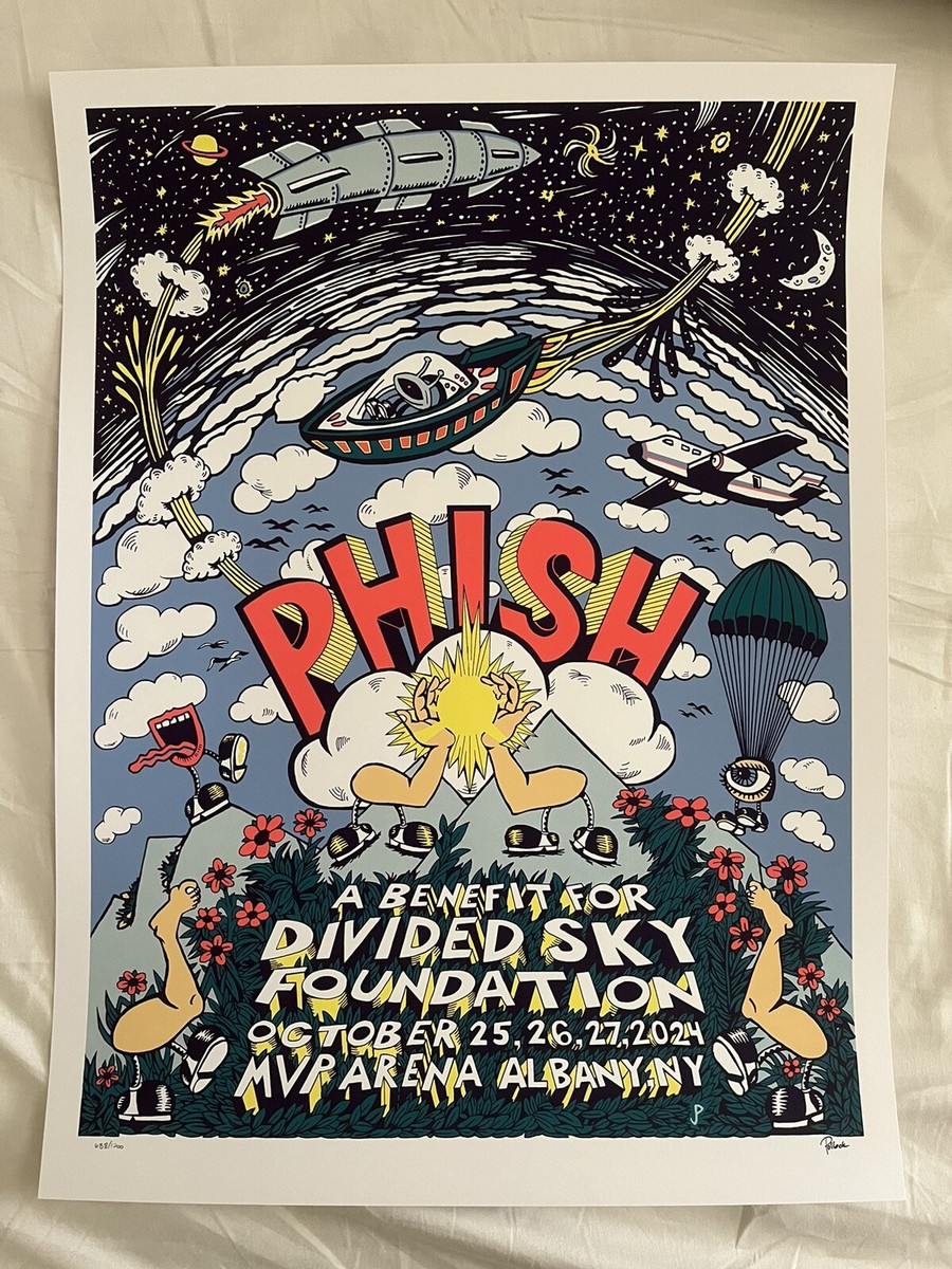 Phish Poster 10/25 10/26 10/27 Albany New York Jim Pollock Purple
