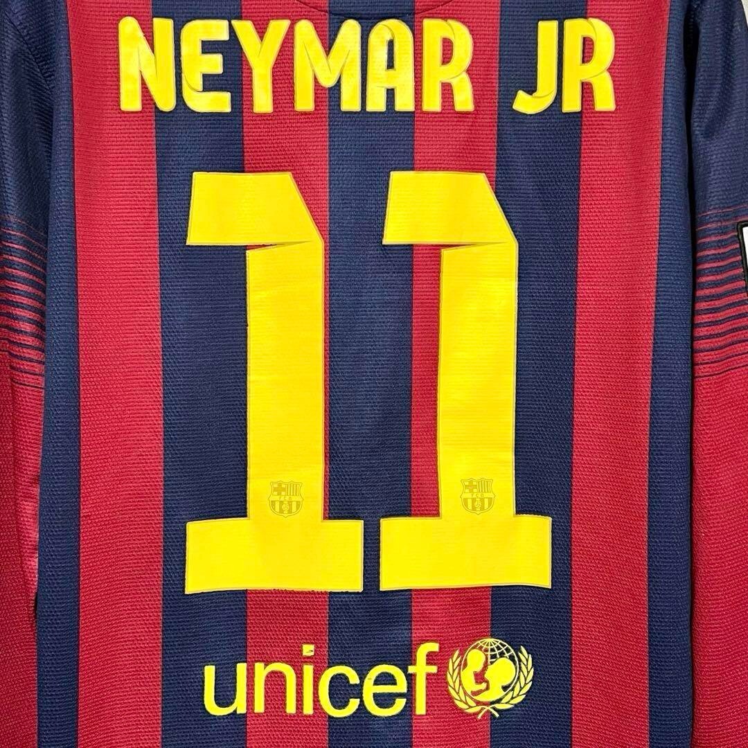 Neymar Jr #11 FC Barcelona 2013 2014 Nike Home Long Sleeve