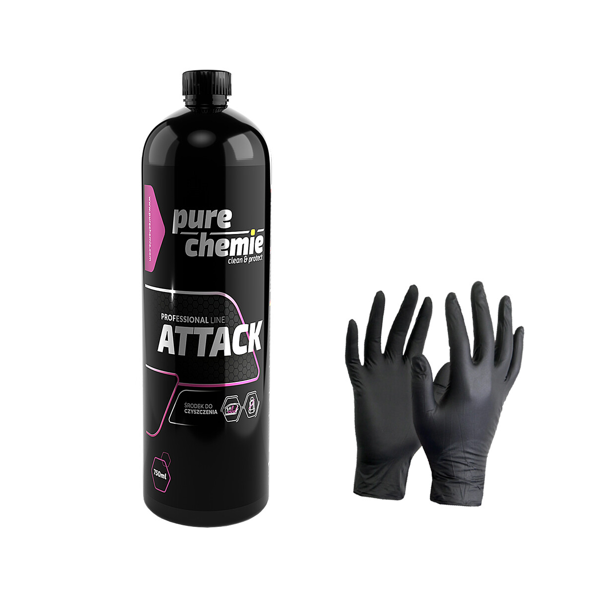 Pure Chemie Attack APC nettoyant universel avec gants de protection taille XL pour auto
