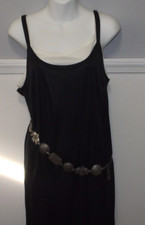 Vtg silver metal Southwest medallion phoenix bird chain link belt T