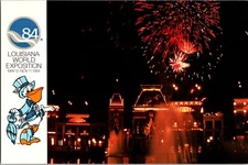1984 LOUISIANA EXPO Fireworks Continental Postcard CA17