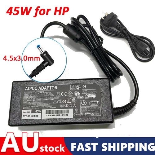 Caricabatterie HP Originale 45W &ndash; 19.5V 2.31A, Punta Blu Con Cavo Alimentazione &ndash; Usato