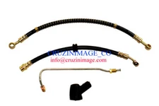 KAWASAKI S3 KH400 BRAKE HOSE STEEL LINE SET CI-KHBHS