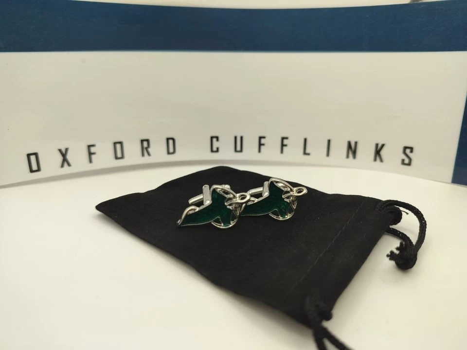 Elven Leaf Cufflinks,  Gift, Formal ,FREE SHIPPING. + GIFT BAG - Image 2 of 4