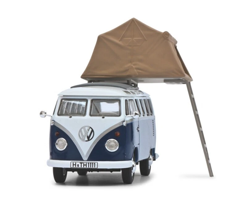 Schuco 1:43 Volkswagen VW T1 Bus Camping Bus Alloy automodell with Tent - Bild 2 von 3