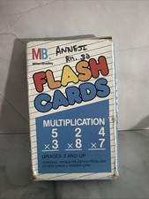Vintage 1987 Milton Bradley Multiplication Cards Classic Educational Learning