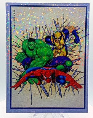 2008 Marvel Vending Sticker Series 1 Spider-Man,Hulk,Wolverine Prizm #11