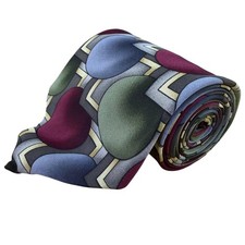 J. Garcia Mens Multicolor Geometric 100 Silk Tie Hand Sewn In U.S.A. Art-Inspir
