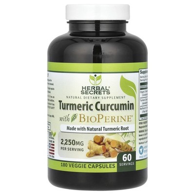Turmeric Curcumin with BioPerine, 180 Veggie Capsules