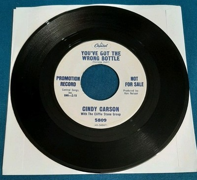 Cindy Carson WLP promo 45 Just As I Am / You've Got The Wrong Bottle Capitol ex