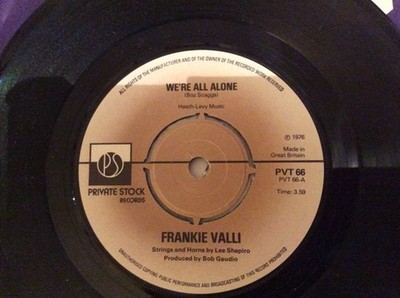 Frankie Valli - We're All Alone - Used Vinyl Record 7 - J5829z