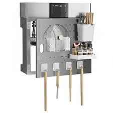 Gas Water Heater Cover Dust Blocking Pegboard Organizer No Installation