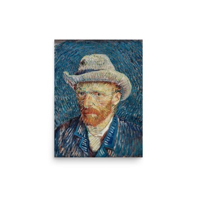 Self Portrait Grey Felt Hat Van Gogh Post Impressionist Art Print