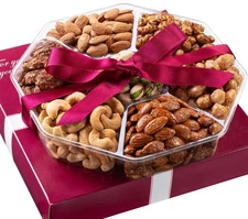 Nuts Gift Basket - Assortment of Sweet & Roasted Salted Gourmet Nuts - Assort...