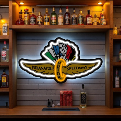 #ad 16quot;x9quot; Indianapolis Motor Speedway LED Neon Sign With Dimmer USB Powered Light $39.99