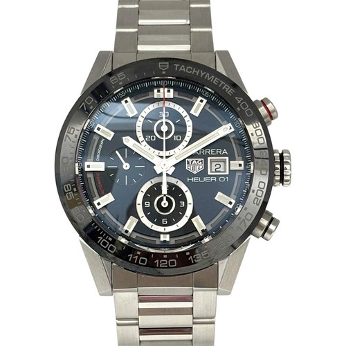 TAG HEUER Carrera Heuer 01 CAR201Z-0 Black Case Size 43mm Used Watch #21021