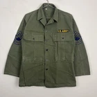 Vintage WWII M43 Field Jacket Shirt Military HBT 13 Star Sz 36 R