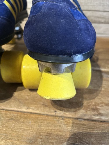 Vintage Blazer Roller Skates Size 9uk – Blue Yellow Quad Retro 80s Boxed - Picture 10 of 13