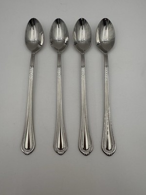 Mikasa Regent Bead 18/10 Stainless Steel Iced Beverage Spoon (Set of Four)