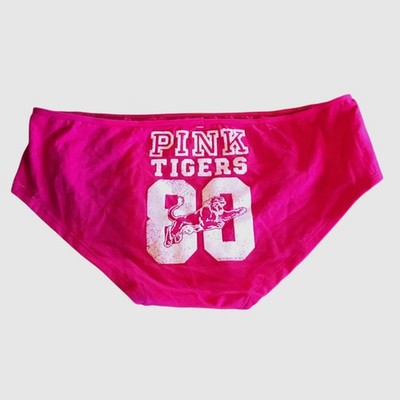 Rare 2007 VTG VS PINK Extra Low Rise Graphic Tiger Cotton Hipsters Panty sz M