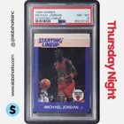 1988 KENNER STARTING LINEUP CARDS #3538108010 MICHAEL JORDAN PSA 8