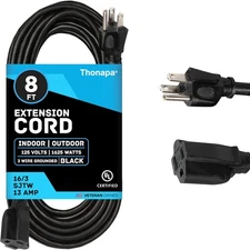 Outdoor Extension Cord 8ft 13 Amp SJTW