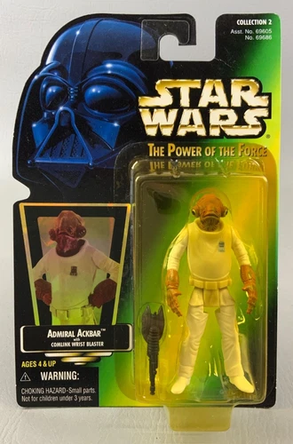 Kenner Star Wars Power of the Force Admiral Ackbar NEW SEALED on CARD!